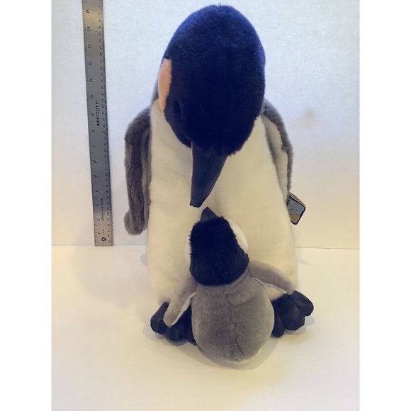 The Petting Emperor Penguin With Baby Plush Stuffed AnimalZoo Aquatic Collection - Picture 3 of 11